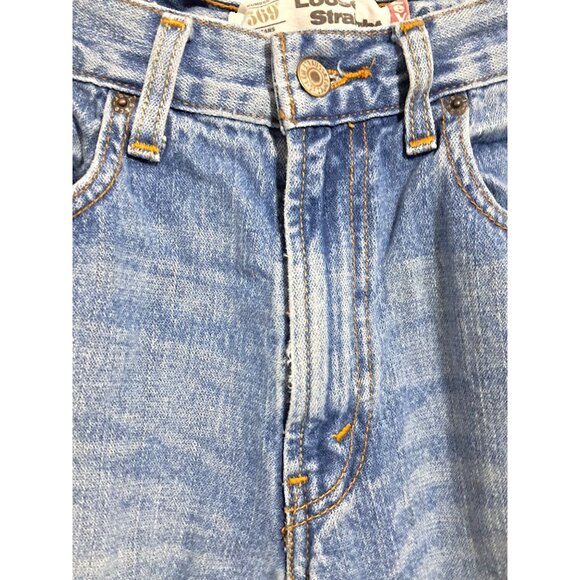 Boys Levis 569 Jeans Loose Straight Distressed Size 18 Regular Blue Denim - Picture 8 of 13